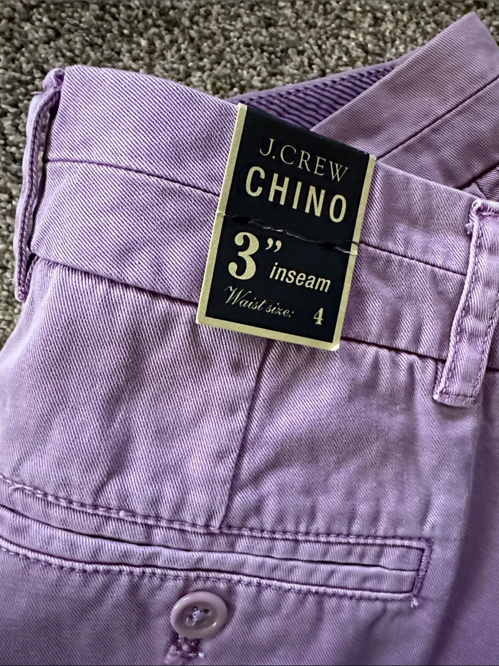 J. Crew Lavender Chino Bermuda Shorts NWT